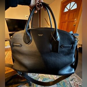 Coach Empire Carryall 40 Black Great Used Condition Brass Hardware. Retail $695